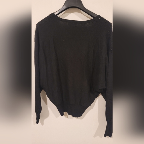 CARMEN MARC VALVO studded top, Black, s/p - Picture 4 of 6